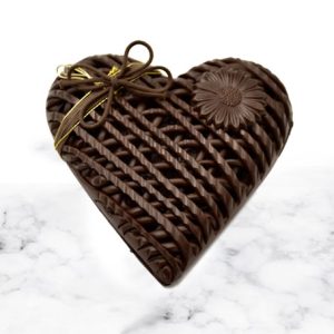Coeur dentelle Fête des mères Noir